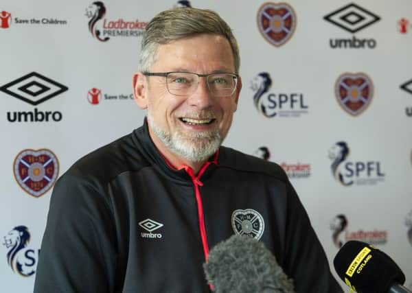 Hearts manager Craig Levein speaks to the press ahead of the match against Hibernian. Pic: SNS/Ross MacDonald