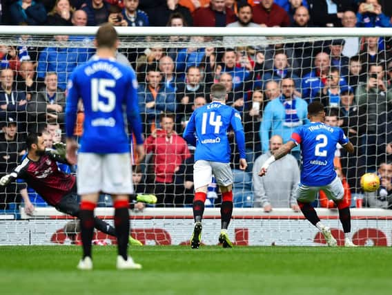 James Tavernier nets from the spot. Picture: SNS