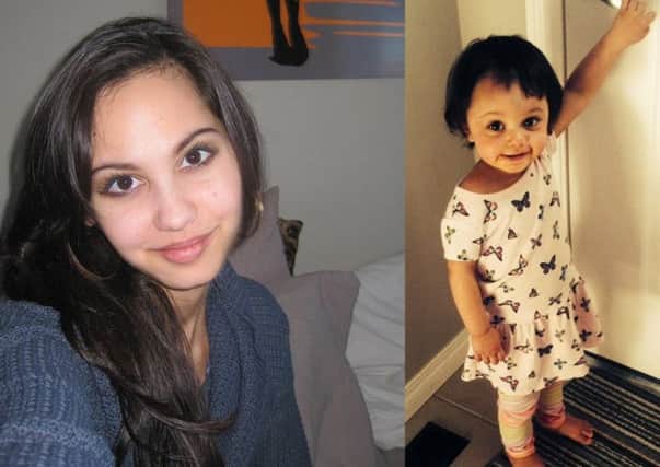 Jasmine Lovett, 25, and daughter Aliyah Sanderson. Picture: Calgary Police/PA Wire