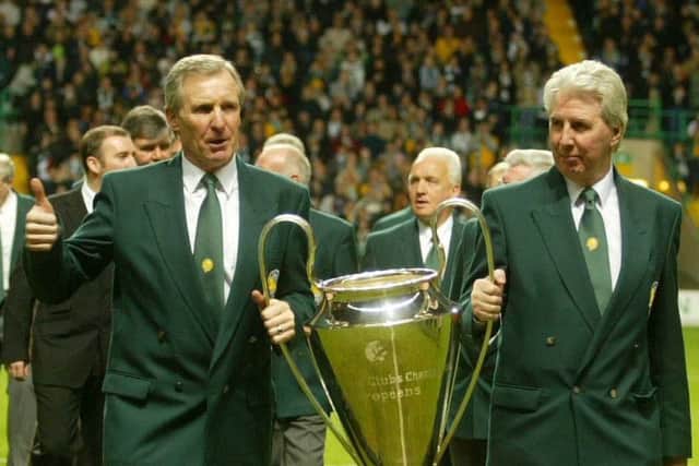 Craig (right) and Billy McNeill with the European Cup in January 2003. Picture: SNS group