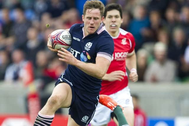 Mark Robertson in action for Scotland Sevens. Picture: Ian Rutherford