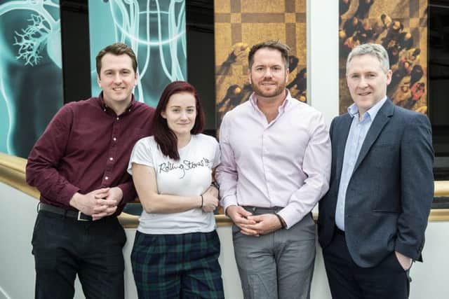 From left: The ClinSpec team David Palmer, Holly Butler, Matthew Baker and Mark Hegarty. Picture: Lenny Warren