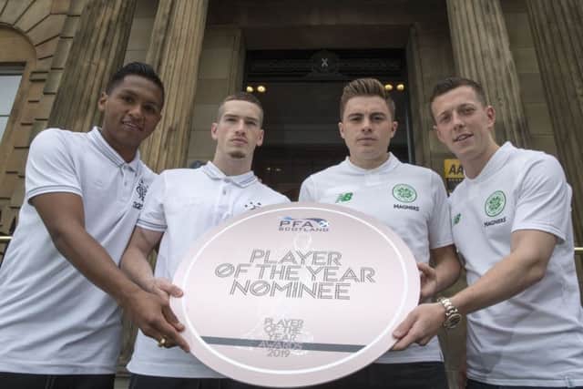 L-R: Alfredo Morelos, Ryan Kent, James Forrest and Callum McGregor. Picture: Jeff Holmes