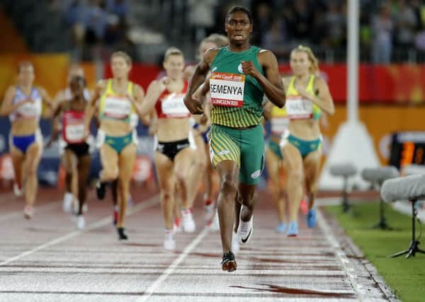 Caster Semenya wins the 1500m final at the 2018 Commonwealth Games in Gold Coast, Australia. Picture: Mark Schiefelbein/AP