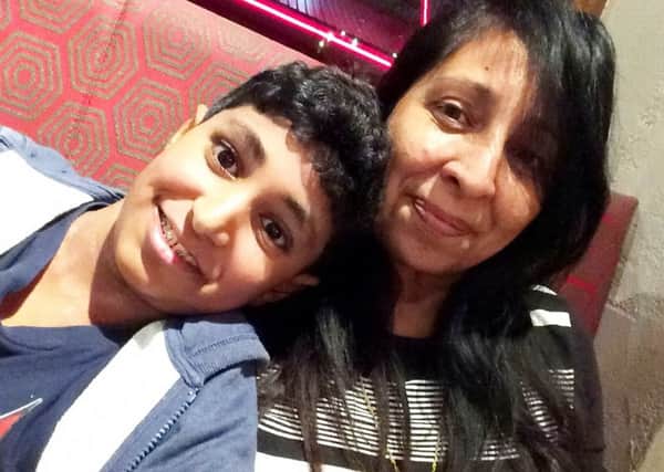 Karanbir Cheema, who died from allergic reaction - pictured with mum his mum Rina Cheema. Picture: SWNS