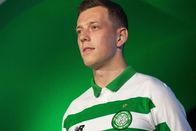 Callum McGregor, seen here modelling Celtic's new kit, has revealed he voted for a Rangers player. Picture: SNS Group