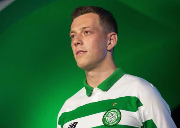Callum McGregor, seen here modelling Celtic's new kit, has revealed he voted for a Rangers player. Picture: SNS Group