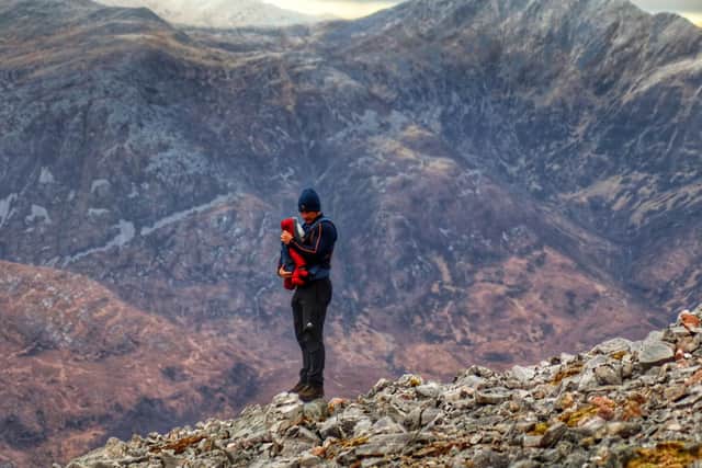 Lara's first mountain adventure took her to the shoulder of Aonach Eagach at Glencoe.