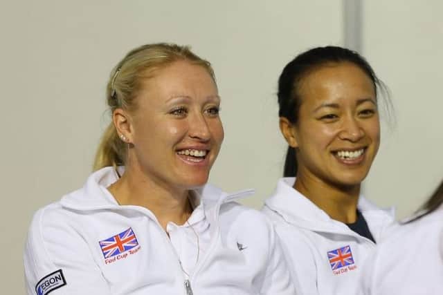Baltacha, left, with Keothavong. Picture: Getty Images