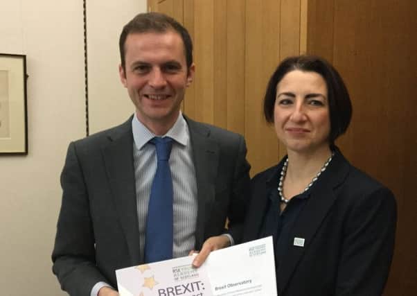 YAS member, Dr Silvia Paracchini FRSE, and her local MP Stephen Gethins.