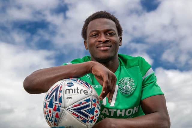 Fit again Hibs on-loan winger Thomas Agyepong has been frustrated by the injuries which have held him back this season. Picture: SNS.