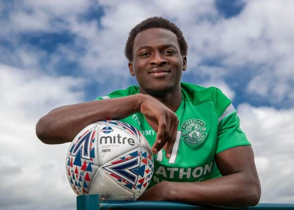Fit again Hibs on-loan winger Thomas Agyepong has been frustrated by the injuries which have held him back this season. Picture: SNS.