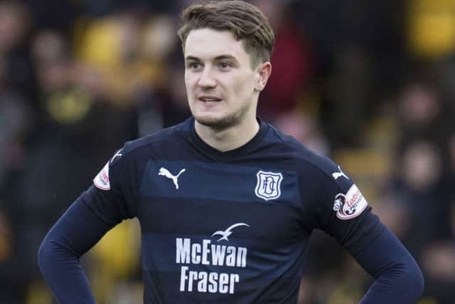 On-loan Scott Wright quickly became immersed in Dundee's battle to remain in the Premiership. Picture: SNS.