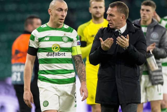 Celtic captain Scott Brown described former manager Brendan Rodgers as a "genius". Picture: SNS