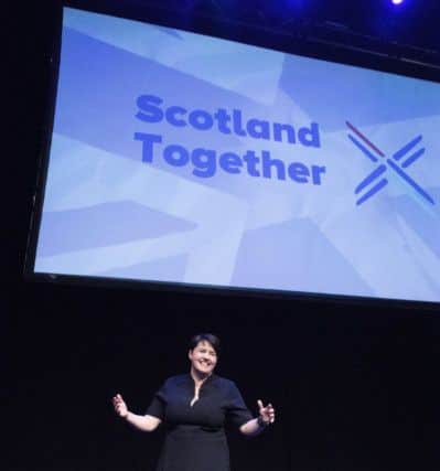 Davidson after delivering her speech to delegates. Picture: PA