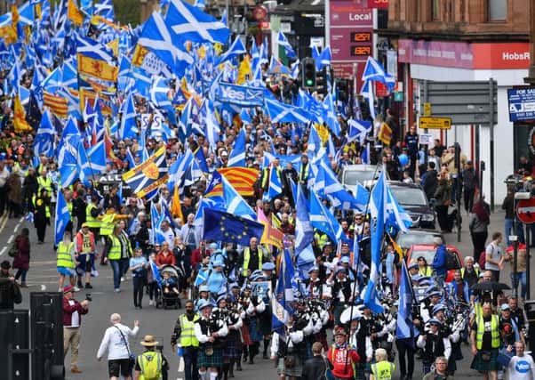 Thousands take to the streets. Picture: Getty