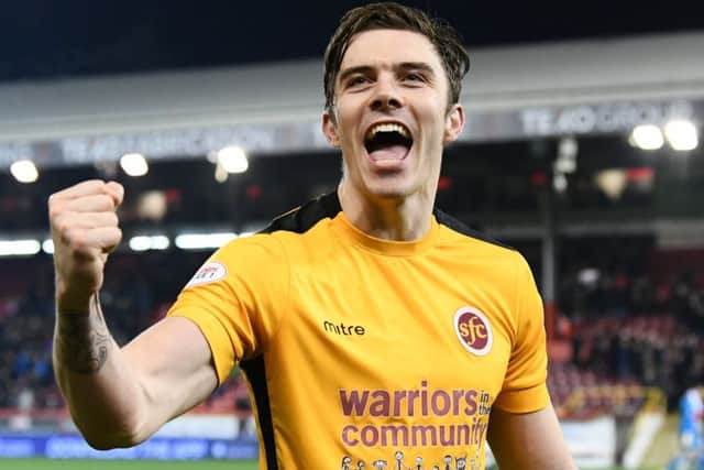 Stenhousemuir's Mark McGuigan scored against Brechin. Pic: SNS/Ross Parker
