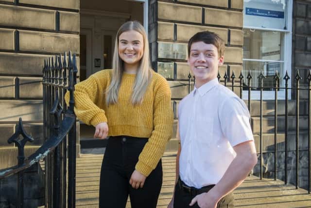 Olivia Boath and Nathan McEwan, who took part in the pilot scheme. Picture: Chris Watt.
