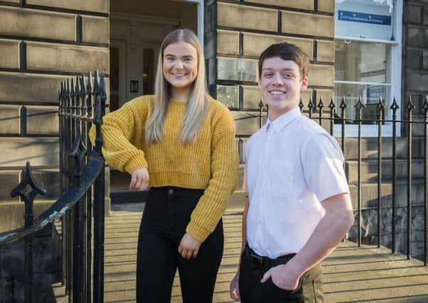 Olivia Boath and Nathan McEwan, who took part in the pilot scheme. Picture: Chris Watt.