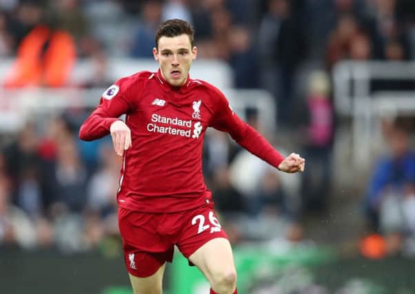 Andy Robertson says there is hope for Liverpool despite being 3-0 down to Barcelona. Picture: Getty.