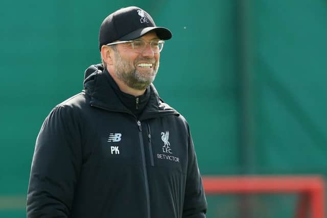 Liverpool manager Jurgen Klopp is without Mohamed Salah and Firmino who have scored 42 goals between them this season. Pic ture: AFP/Getty