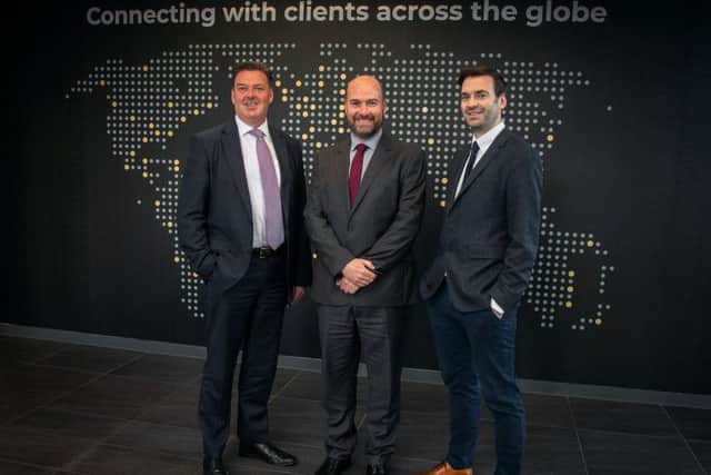 L to R: Heading up AABs international team are Neil Dinnes, Graeme Allan and Steven Fraser. Picture: Contributed