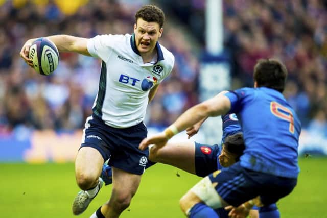 Scotland centre Duncan Taylor has been out of action since September but is returning to fitness. Picture: Bill Murray/SNS/SRU