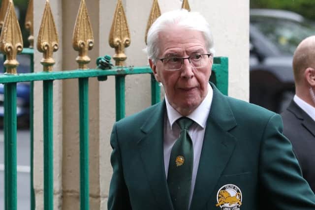 Jim Craig arrives at St Mary's Church. Picture: PA