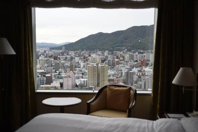 One of the 587 rooms in the Sapporo Prince, many of which have panoramic mountain views