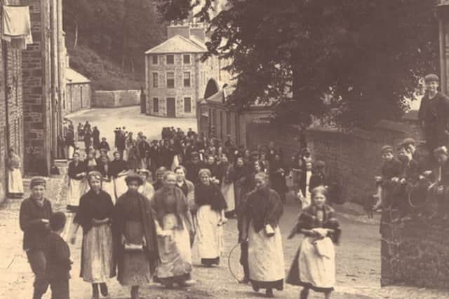 Early street view of New Lanark, the model village lauded for its industrial innovation and commitment to social reform. PIC: New Lanark Trust.