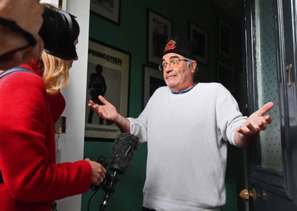 Danny Baker speaking at his London home after he was fired by BBC Radio 5 Live (Picture: Victoria Jones/PA Wire)