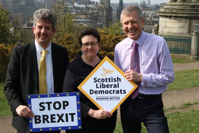L-R Fred McKintosh Sheila Ritchie and Willie Rennie

Launch of Scottish Liberal Democrats European candidates list
. Picture: Contributed