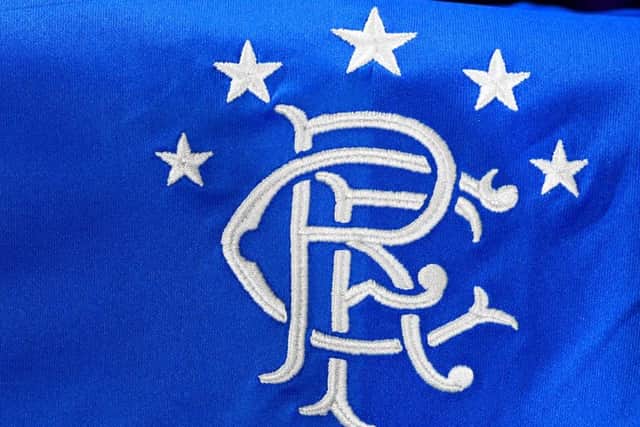 A general view of the Rangers crest used on playing kit. Picture: SNS Group