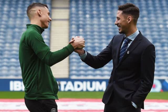 Celtic's Filip Benkovic and Nikola Katic are friends off the park. Pic: SNS/Craig Foy