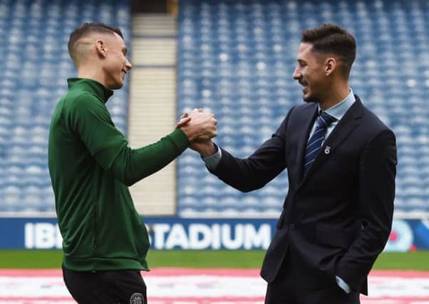 Celtic's Filip Benkovic and Nikola Katic are friends off the park. Pic: SNS/Craig Foy