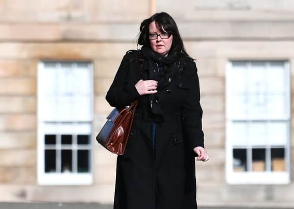 Natalie McGarry arrives at Glasgow Sheriff Court last Friday. The hearing was adjourned until 6 June pending reports. Picture: John Devlin