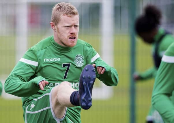 Hibernian's Daryl Horgan prepares for today's Premiership clash with Kilmarnock. Picture: Bruce White/SNS