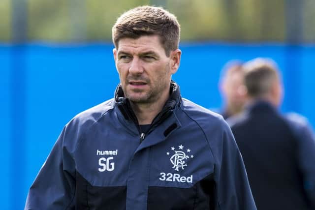 Rangers manager Steven Gerrard prepares for the Old Firm game. Pic: SNS/Alan Harvey