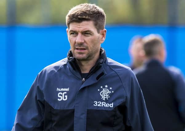 Rangers manager Steven Gerrard prepares for the Old Firm game. Pic: SNS/Alan Harvey