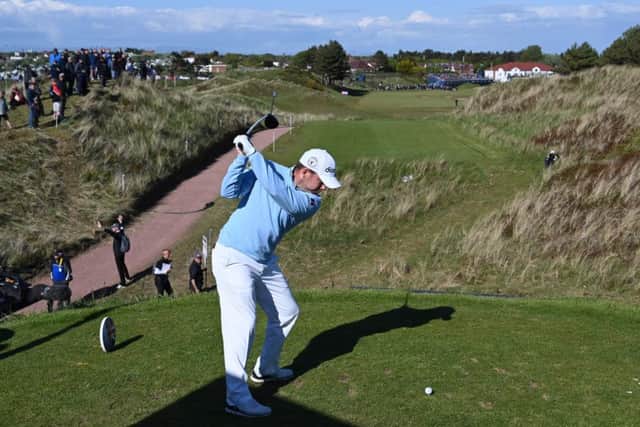 Richie Ramsay signed for a 71 and a total of 12-under on day three of the Betfred British Masters. Pic: Ross Kinnaird/Getty