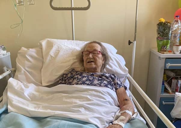Maysie McLeod was staying at her family holiday home on the Greek island of Lesbos when she broke her hip.

She has now been in hospital for more than two weeks, and is still battling with her insurance company to bring her home to Aberdeenshire.