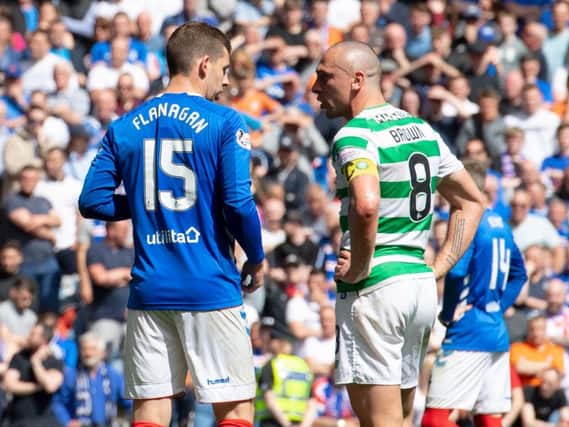 Jon Flanagan escaped a red card for an elbow on Celtic captain Scott Brown. Picture: SNS