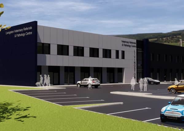 A computer generated image of CVS Groups new veterinary hospital in Livingston, which has the potential to create 110 jobs. Picture: Contributed