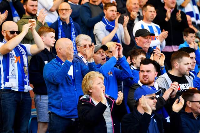 Kilmarnock fans applaud their team