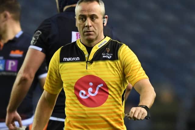 Irish referee John Lacey will take charge of Glasgow v Ulster. Picture: SNS