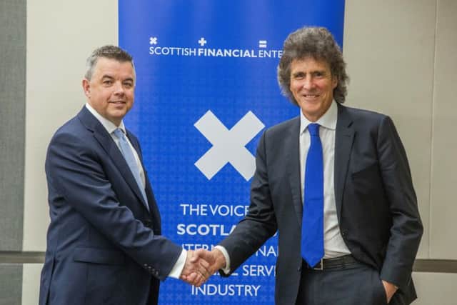 Philip Grant (left) with be taking over as chairman from Jim Pettigrew. Picture: Chris Watt Photography