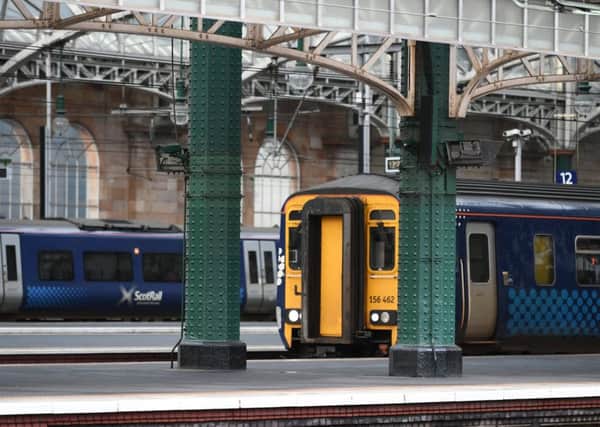 The victim and two friends boarded a train at Glasgow Central Station. Picture: John Devlin