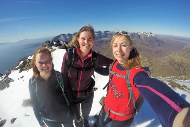 Anna, pictures climbing in Skye, has embarked on the project after giving up her job as a junior doctor.