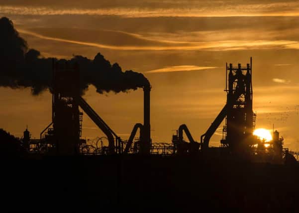 The sun rises behind the British Steel's Scunthorpe plant. Picture: Getty Images