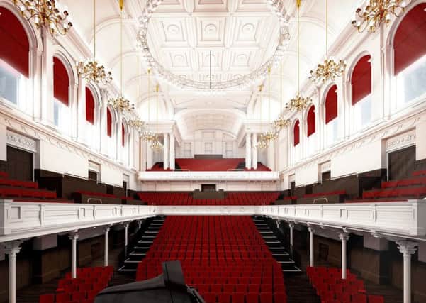 A computer-generated image of Paisley Town Hall's revamped interior. Picture: contributed.